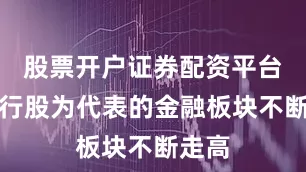 股票开户证券配资平台以银行股为代表的金融板块不断走高